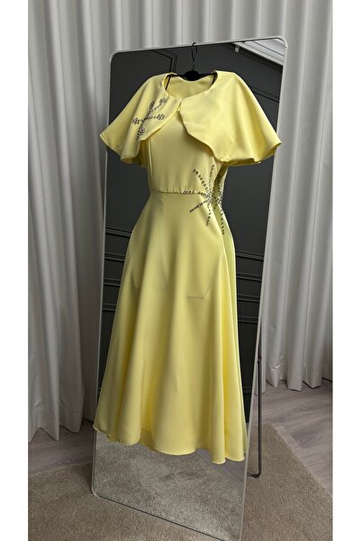 Sondos Fashion Yellow evening dress