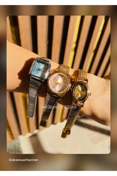 Haziran Accessories Adjustable Silver Band, Blue Color Dial, Steel Women's Watch