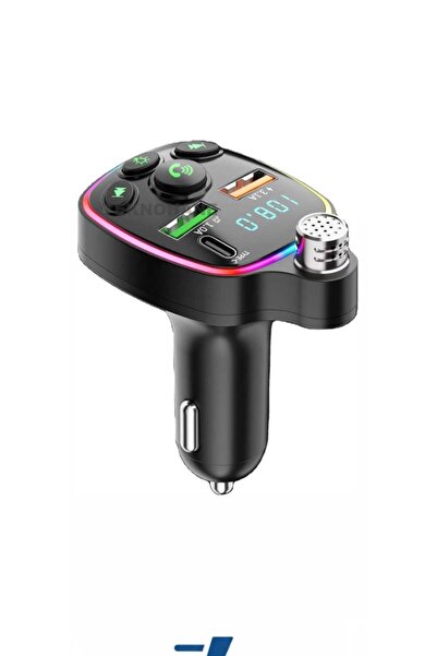 TEKNOHANE Bluetooth Çakmaklık FM Transmitter USB TYPE-C MP3 SD Kart Flash