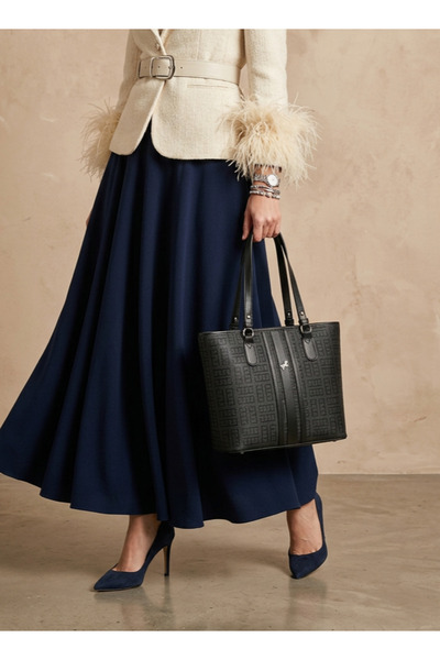 Çanta Trend Miami Polo Club Black Brand Printed Large Size Sleeve Clutch Bag