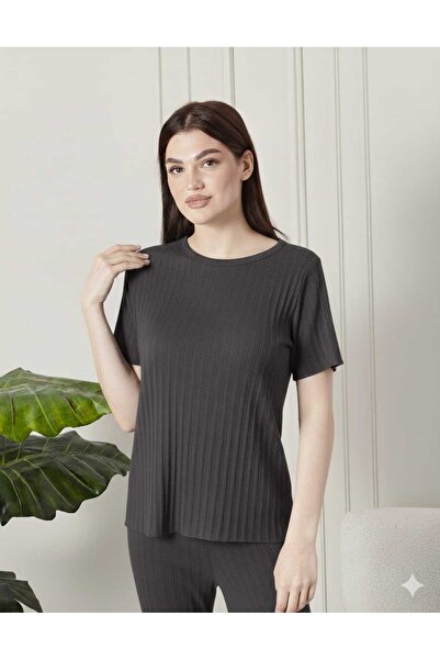 sevateks Γυναικείο σετ πιτζάμες από 100% βαμβακερό ύφασμα - Ριμπάνες με κοντό...