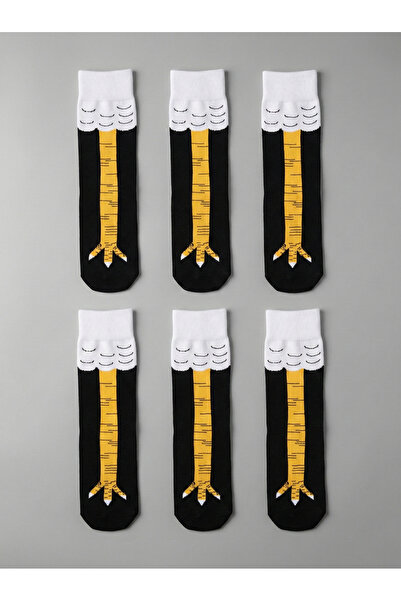 NESLİ ÇORAP “Tavuk Bacağı Desenli Çorap 3 Çift – Eğlenceli Komik Çorap”