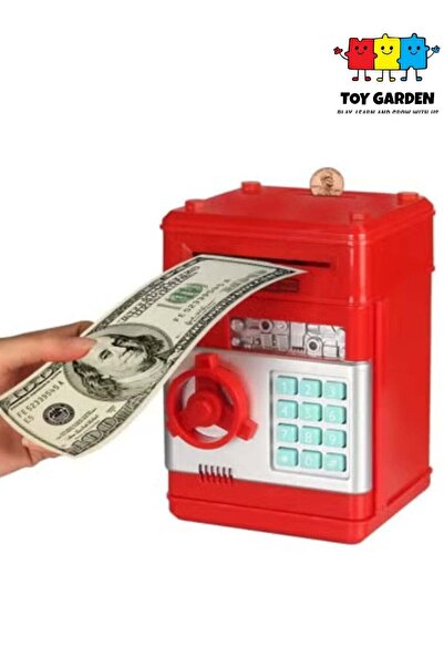 TheMohrim حصالة نقود إلكترونية للأطفال، صندوق نقود بكلمة مرور/موسيقى، حصالة ن...