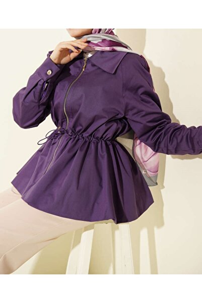 Lavanta Tekstil Elastic Waist Tunnel Zipper Jacket