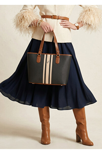 Çanta Trend Miami Polo Club Black Tan Large Size Sleeve Clutch Bag