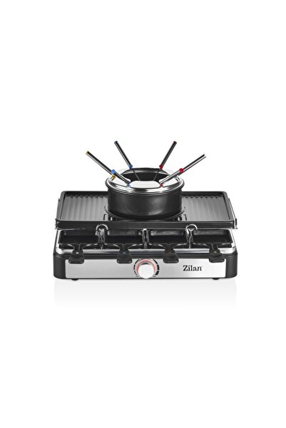Zilan Multifunctional electric grill ZLN8856 - 3 in 1 Raclette, Grill & Fondu...