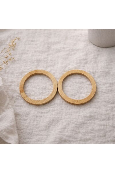 iğne izi 13 cm Wooden Handle – Round Wooden Handle Bag 2 Pieces