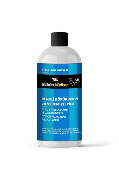 schön weiter Araç Oto Mavi Jant Temizleyici - Renkli Köpük Sprey 500ml (Polar...