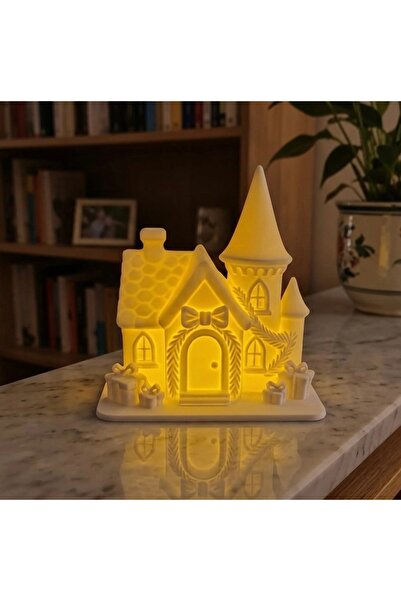 ENOVA HOME Dekoratif Şato Mumluk LED Gece Lambası – Tealight Mumlu Ev Dekoras...