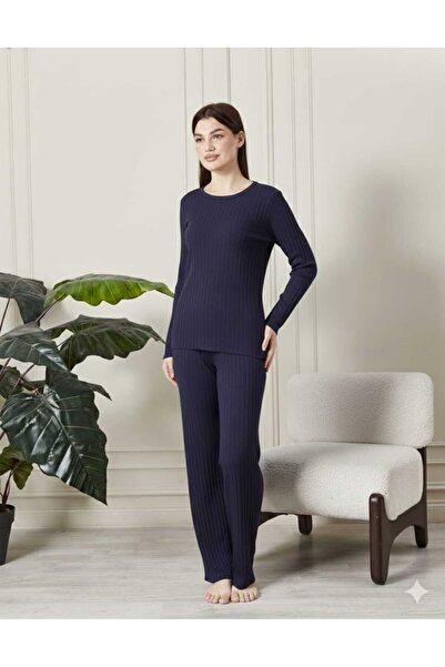 sevateks Γυναικείο σετ πιτζάμες από 100% βαμβακερό ύφασμα - Μακρυμάνικο, με ρ...