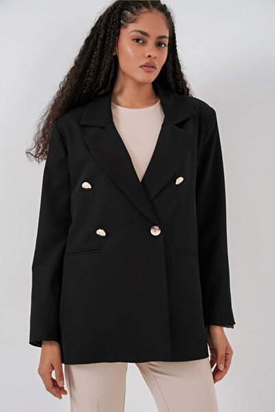COjans Double-Breasted collar blazer jacket 0722 - black