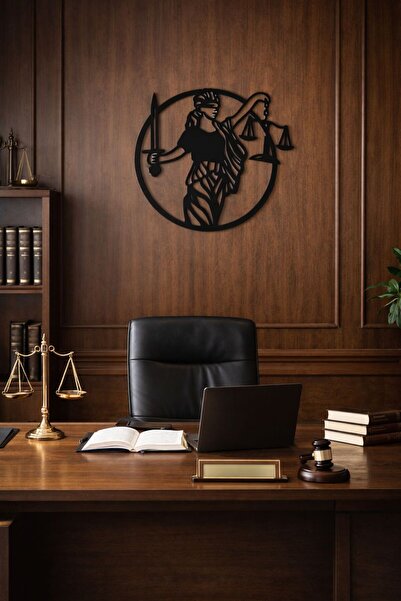 ArliaDesign Ahşap Adalet Terazisi Tablo Dekoratif Ev / Ofis / Tablo Modern Avukat Hediye Tablosu Duvar Süsü