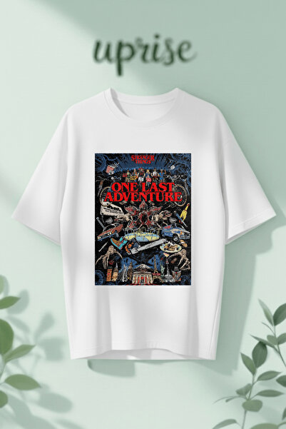 Vordevia Stranger Things O Ultima Aventură cu imprimeu bumbac lu supradimensi...