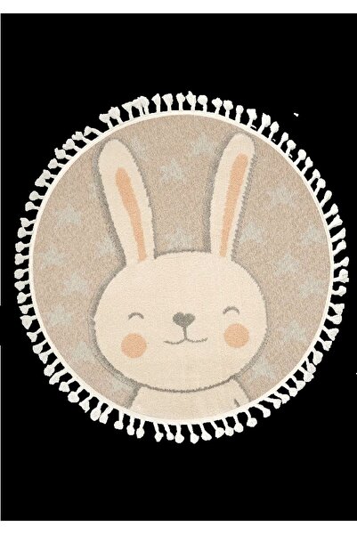 Neşem Halı Boutique Kids 475 Rabbit Yuvarlak Halı Çocuk Odası Halısı