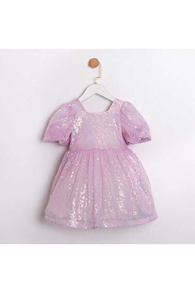 ministok Dream Party Sequined Girls' Dress with Bow on the Back
