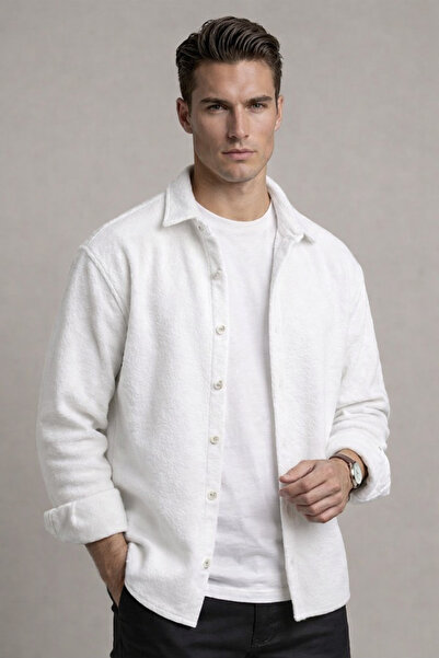 SKYBEAR Erkek Oversize Polar Gömlek Ceket – Yumuşak Dokulu Kalın Polar Gömlek