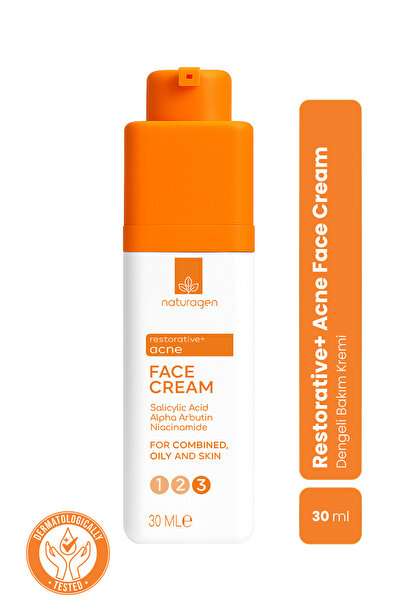 Naturagen Restorative Acne Yüz Kremi 30 ml | Akne Karşıtı | Salisilik Asit, A...
