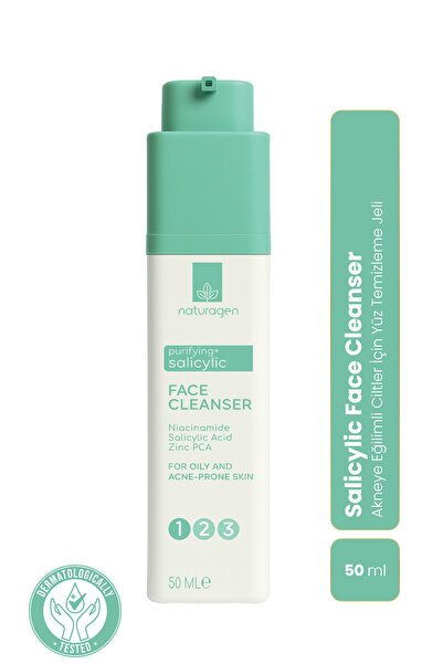 Naturagen Arındırıcı Salisilik Asit Yüz Temizleyici 50 ml | Akneye Eğilimli C...