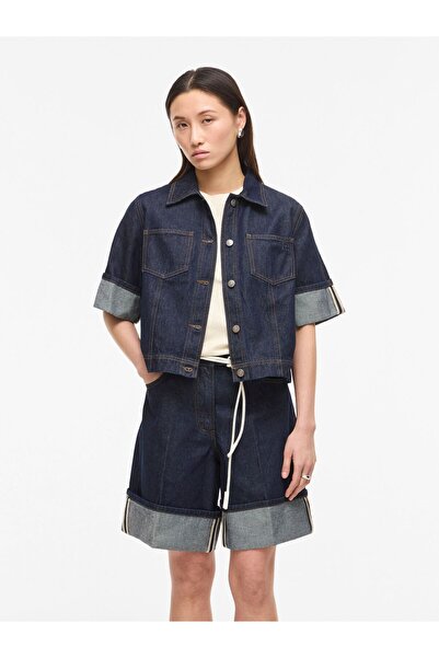 EDITED Cămașă din denim cu mânecă scurtă