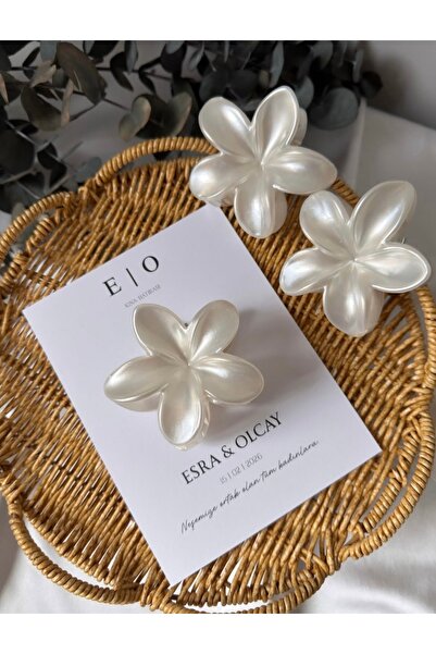 Bianı Tasarım Lotus Toka Sedefli Beyaz Kına Gecesi , Bekarlığa Veda, Nişan, D...