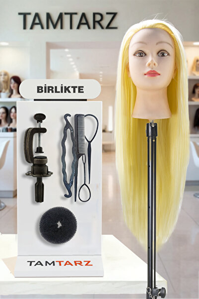 ozbience Εκπαιδευτικό Μανεκέν και Σετ Κομμωτικής: Κίτρινο Πλατινένιο, Επιτραπ...