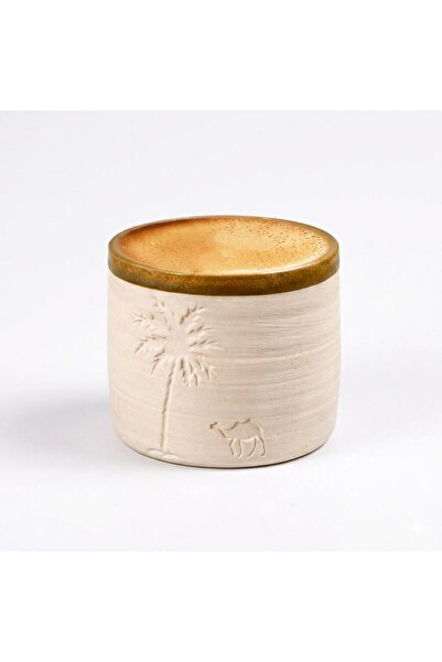 spcolor Ceramic mug with palm tree and camel pattern – elegant heritage design