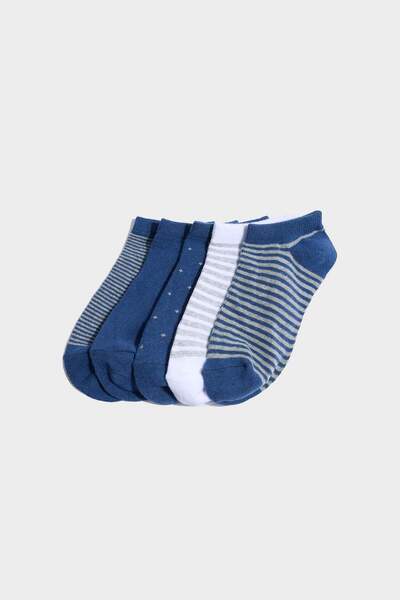 DeFacto Patterned 5-Pack Cotton-Pack Booties Socks for Boys G7943A8Ns