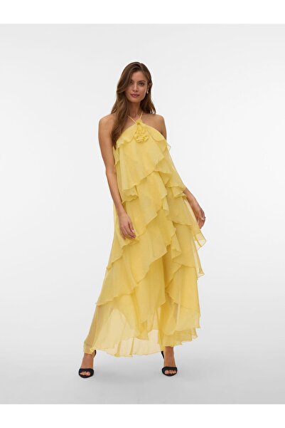 Vero Moda Kleid VMDELILAH Langes Kleid