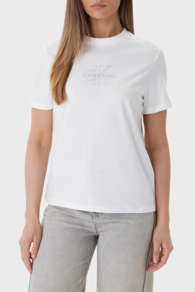 Calvin Klein Pamuklu Regular Fit Logolu Bisiklet Yaka T Shirt LV047F831GYAF T...
