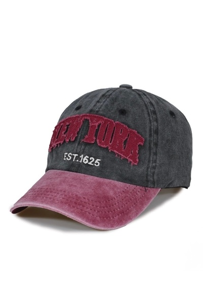 LUCEA Vintage Yıkamalı new york Nakışlı Baseball Şapka – Unisex Ayarlanabilir...