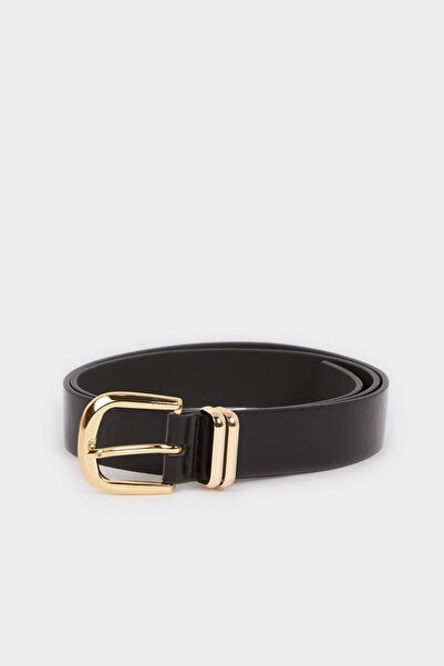 DeFacto Γυναικεία ορθογώνια πόρπη Τεχνητό δέρμα Casual Ζώνη H5020AXNS