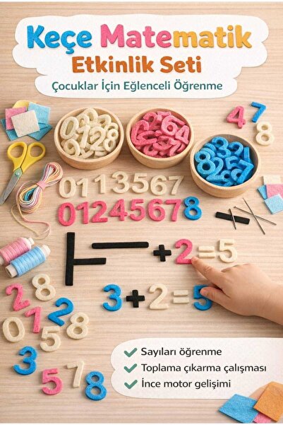 KESKİN NAKIŞ Keçe Matematik Dört İşlem Eğitim Seti