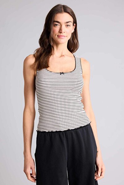 DeFacto Regular Fit Rib Knit Tank Top G2982Ax26Sm