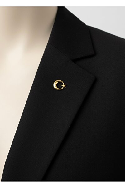 modamira Altın Rengi Ay Yıldız Yaka Rozeti 1 Adet