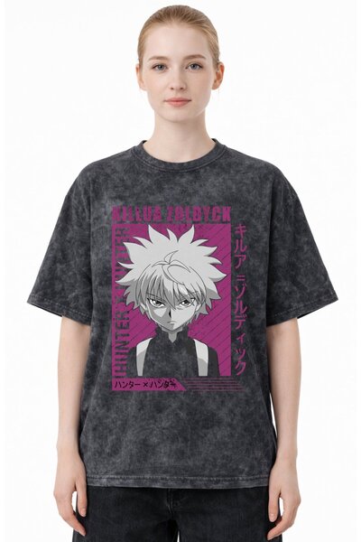 SEVBANO Hunter X Hunter Killua Zoldyck Anime Printed Unisex Oversized Vintage...