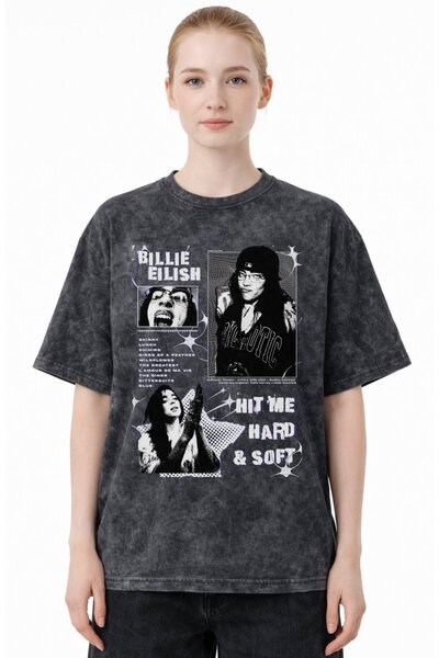 SEVBANO Billie Eilish Hit Me Hard and Soft Singer Printed Unisex Oversized Vi...