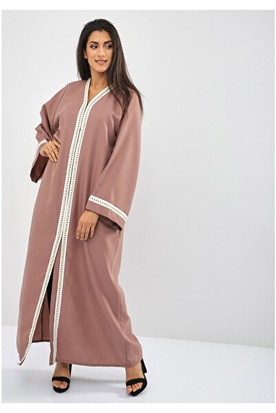 Bousni Stylish Lace Embellished Abaya