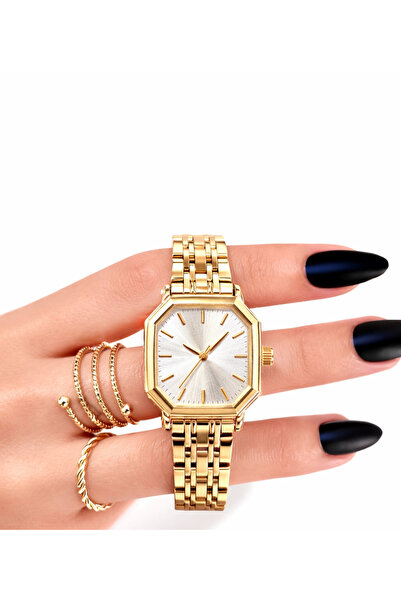 naaksesuar Gold Color Classic Luxury Women Wrist Watch