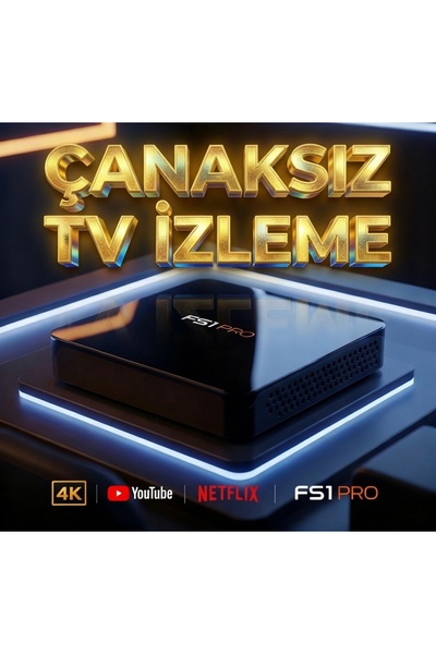 FS1PRO TEKNOLOJI 2 YIL İPTV HEDİYELİ FS1 PRO TV BOX - android Tv Box Media pl...