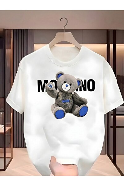 Marco Fresco Special Bear Printed Oversized Crewneck T-Shirt