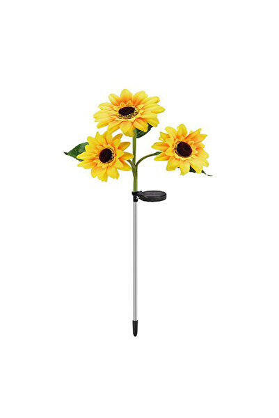 Choice1 3 heads Simulated Outdoor Solar Sunflowers Smart Sense Garden Lights ...