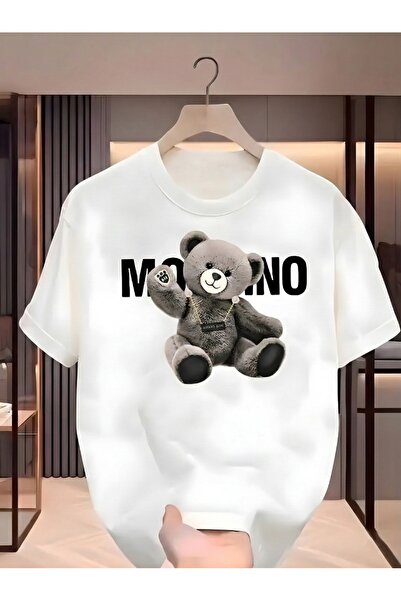 Marco Fresco Special Bear Printed Oversized Crewneck T-Shirt