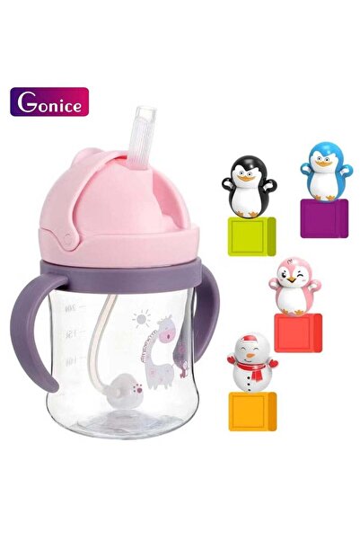 Gonice 250ml Sippy Cup, Baby Water Bottle with Straw, Sipper Bottle, Baby Dri...
