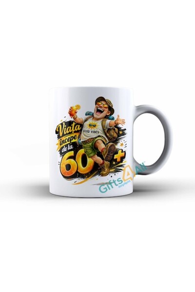 GIFTS4ALL Personalized mug for 60+ birthday