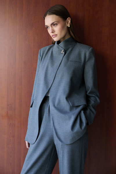 Melike Tatar Poly Viscose Jacketed Suit 32-2713