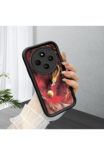 ucuc حافظة سيليكون سوداء متوافقة مع Redmi 14C 4G/5G، مقاومة للصدمات مع حماية ...