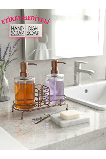 ozbience Modern 2'li Sıvı Sabunluk Seti, Mutfak ve Banyo İçin Şık Düzenleyici