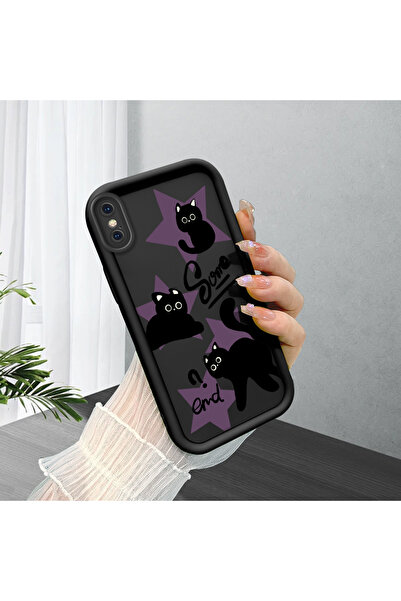 ucuc iPhone X/XS Uyumlu Siyah Silikon Kılıf Darbeye Dayanıklı Kamera Korumalı...