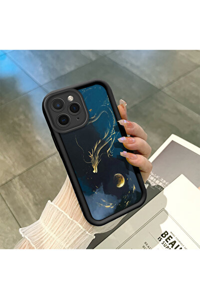 ucuc حافظة سيليكون سوداء متوافقة مع هاتف iPhone 11 Pro Max، مقاومة للصدمات، ن...