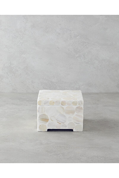 English Home Aline Dekoratif Kutu 17x17x13 cm Krem
